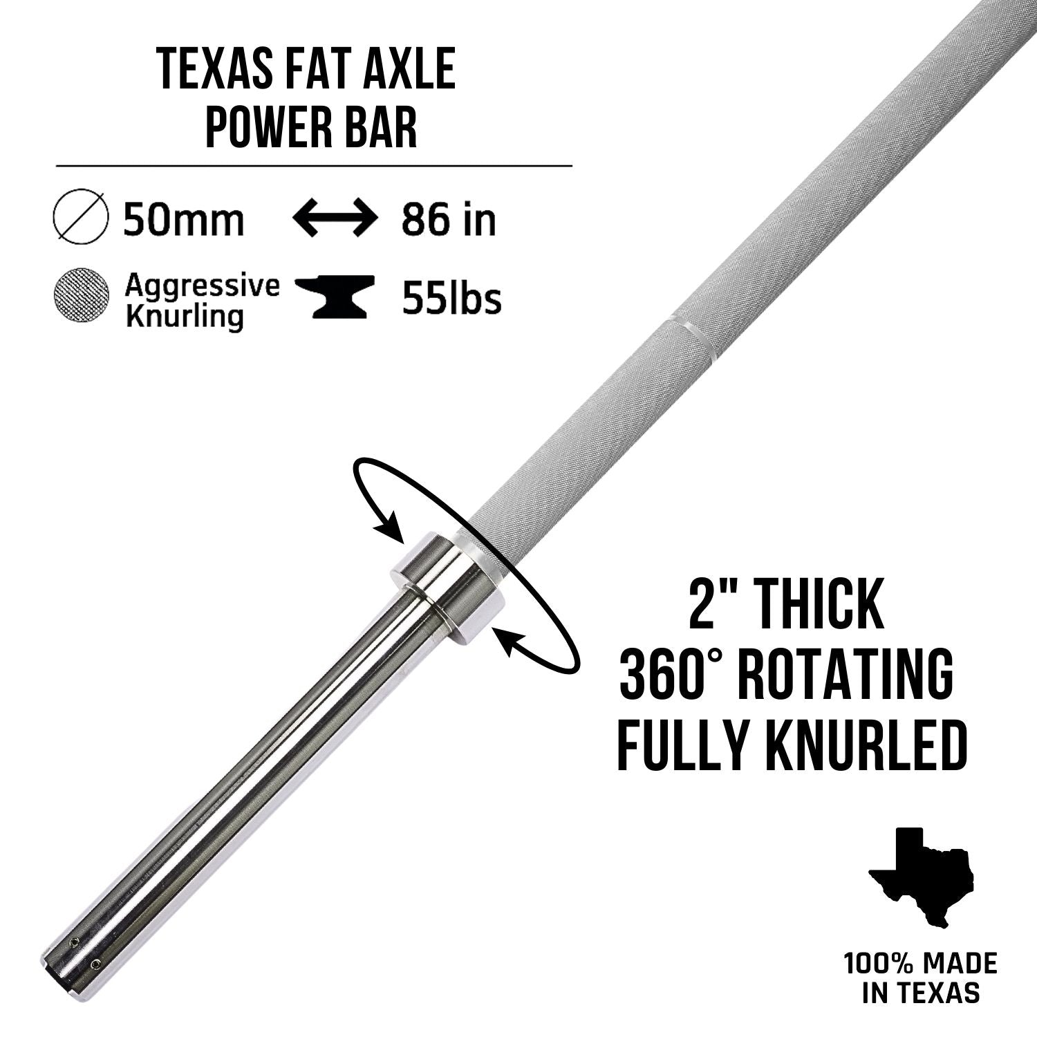 Texas 2" Fat Axle Power Bar