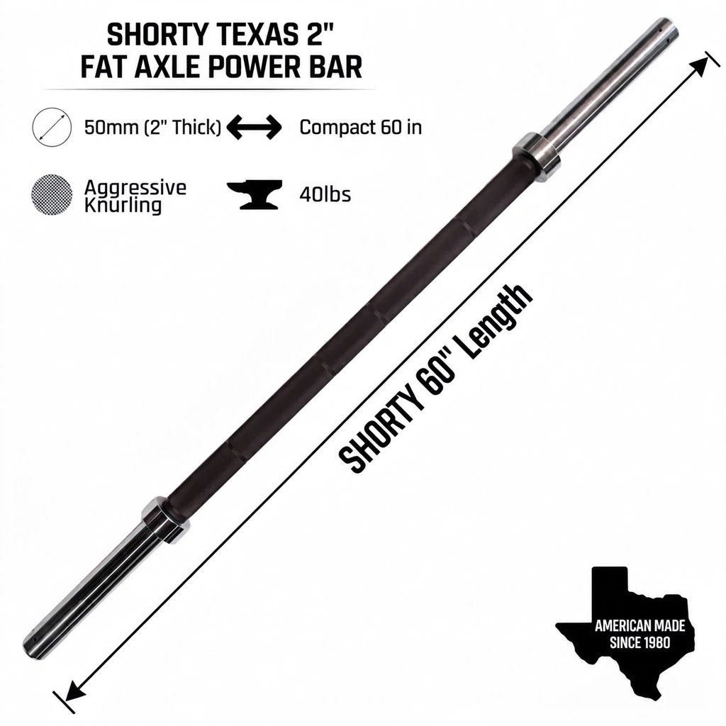 SHORTY Texas 2" Fat Axle Power Bar