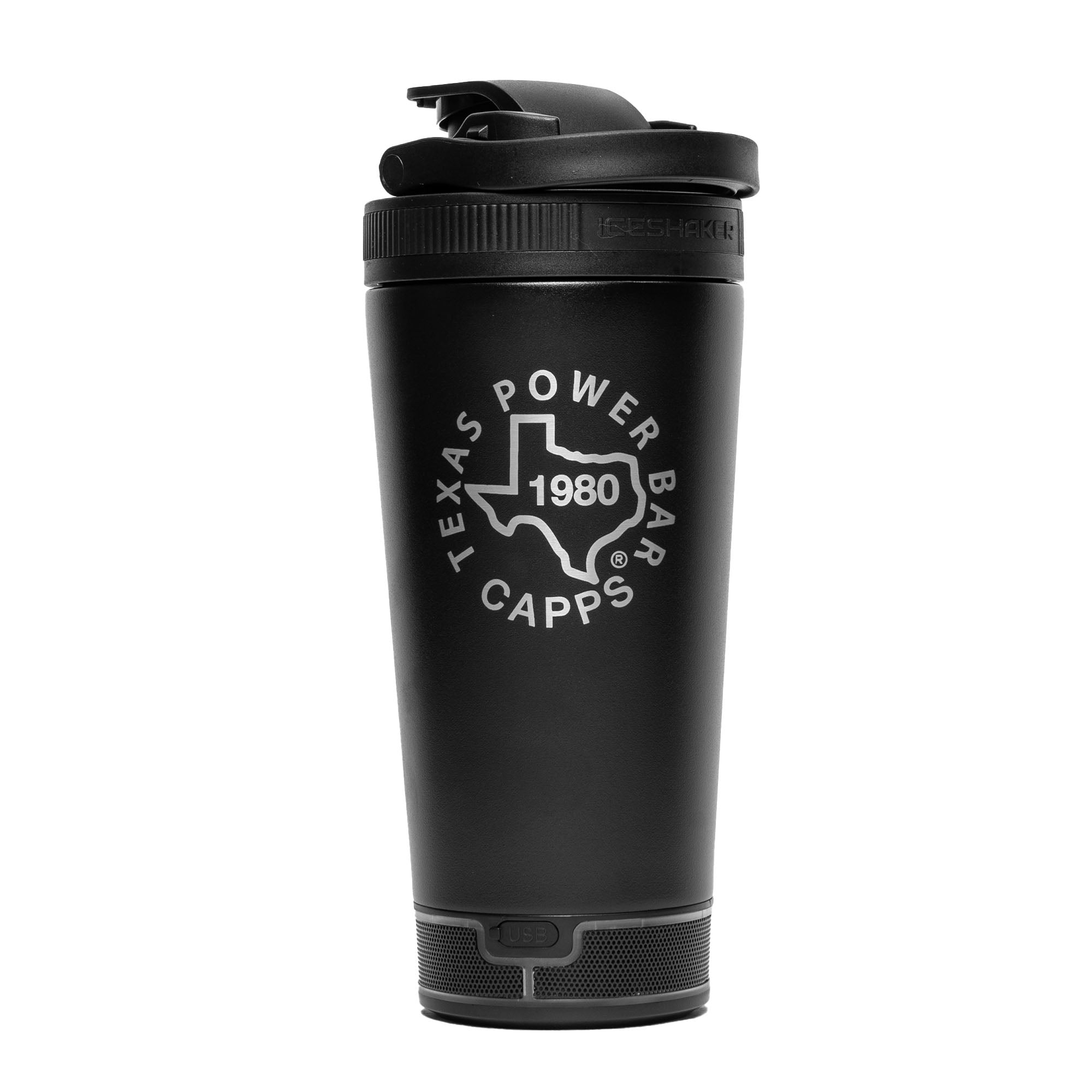 20oz Ice Shaker - Speaker Bottle - Black