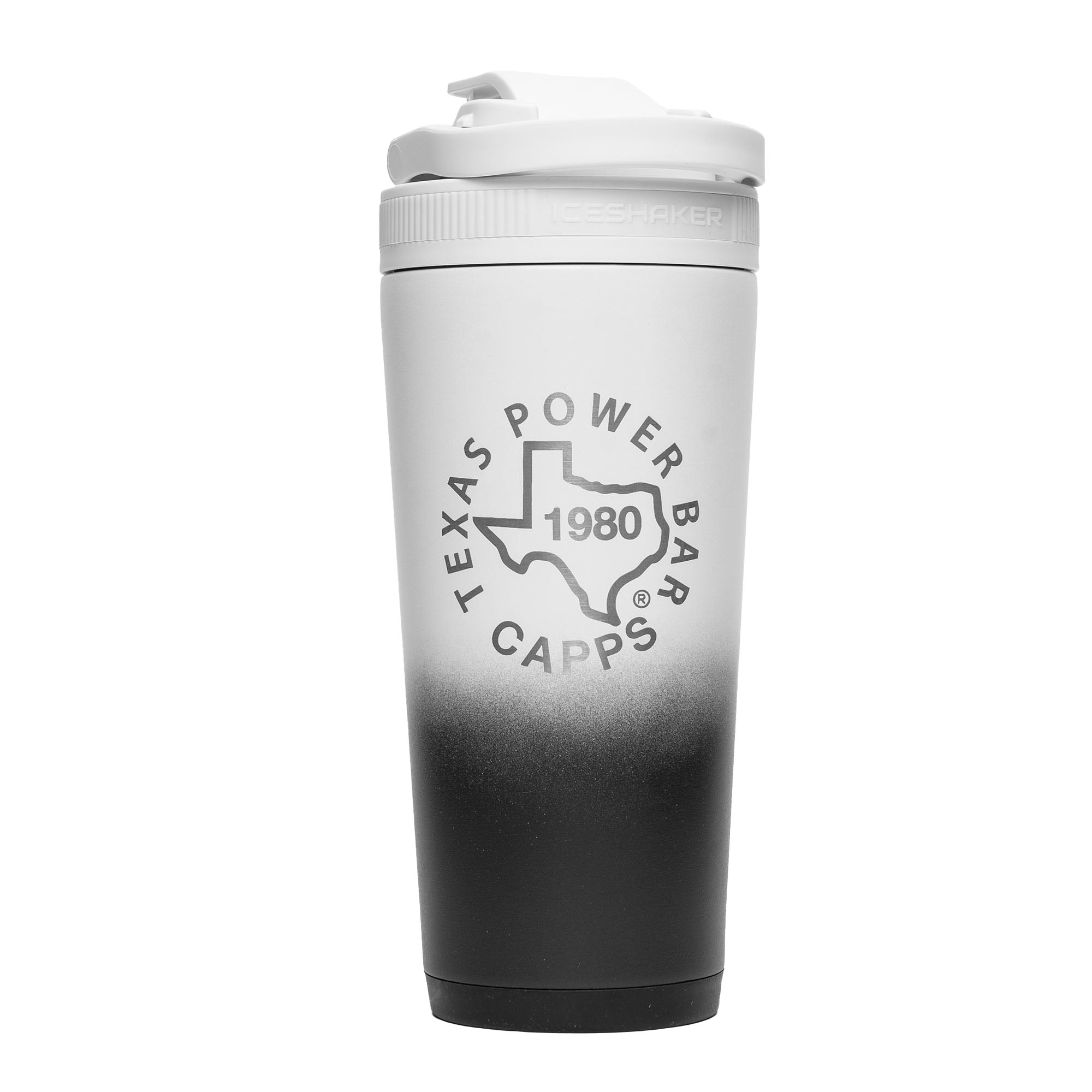 26oz Ice Shaker - White Black Ombre